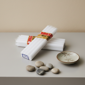 <span class=keywords><strong>Bougie</strong></span> de table en cire de <span class=keywords><strong>paraffine</strong></span> blanche à prix avantageux pour la maison - Product Image 2