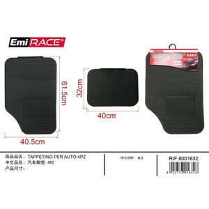 Kit tappetino auto universale antiscivolo di lusso anteriore 61,5x40,5 cm posteriore 40x32cm realizzato in EVA e pelle per cruscotto auto e pavimento