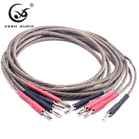 Câble de haut-parleur HiFi YIVO XSSH 8 cœurs en cuivre monocristallin plaqué argent, interconnexion audio pour amplificateur principal