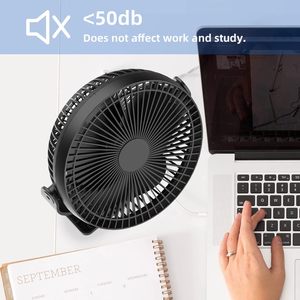 Ventilateur puissant rechargeable par USB 10000 mAh à longue autonomie pour les aventures en plein air, la pêche et le camping - Product Image 6