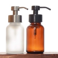 Grosir 250ml 8oz botol kaca pompa busa mewah kosong 500ml