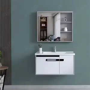 80CM Sink Luxury Storage Furniture Frees Standing Modern Design Toilet Painted Vanity Bathroom Cabinet