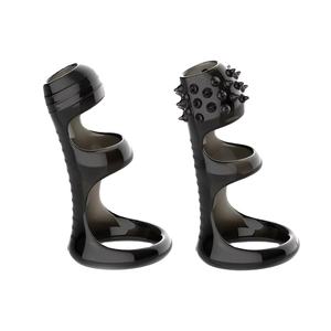 Vibrador Recargable de Silicona Ecológico, 100% Impermeable, Extensor de Pene con Anillo de Sujeción Resistente a la Circuncisión para Hombres - Product Image 4