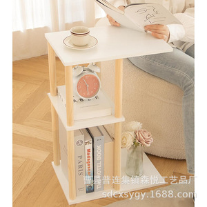 Wooden Coffee <b>Table</b> 3 Tier <b>Storage</b> <b>Side</b> <b>Table</b> For Living Room Bedroom Home Office Modern Scandinavian Design - Product Image 1