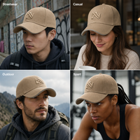 Casquette de baseball brodée avec monogramme lettre N personnalisée, en sergé de coton, 6 panneaux, réglable, unisexe, vente en gros, OEM, faible MOQ