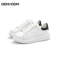 Baskets de marche unisexes blanches à lacets pour filles, chaussures décontractées d'extérieur à la mode