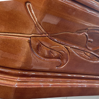 Ataúd Funerario de Madera Sólida de Estilo Europeo, Personalizable y de Alta Calidad, Ecológico, Origen Shandong, Servicio Profesional de Entierro