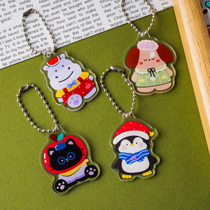 Pendentif décoratif pour sac à dos et porte-clés en acrylique, motif animal de dessin animé, sélectionné avec soin, léger, DIY, vente en gros - Product Image 1