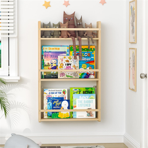 Estantes flotantes de madera <span class=keywords><strong>para</strong></span> libros <span class=keywords><strong>para</strong></span> niños, estantería de madera montada en la pared <span class=keywords><strong>para</strong></span> niños pequeños, estantería <span class=keywords><strong>para</strong></span> guardería - Product Image 1