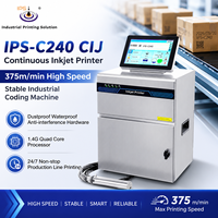 Impresora de Inyección de Tinta Continua IPS-C240 de Bajo Mantenimiento, Pantalla Táctil de 10.1 Pulgadas, Equipo de Codificación de Fecha, Códigos QR y Lotes en Varios Idiomas