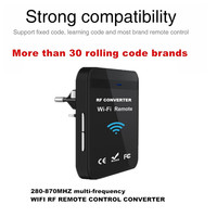 JUHUI JH-TX598 - Convertidor de Control Remoto RF Universal de 280-870 MHz con Wi-Fi, 4 Botones, Código de Aprendizaje, Resistente al Agua, Largo Alcance, FCC, Plástico