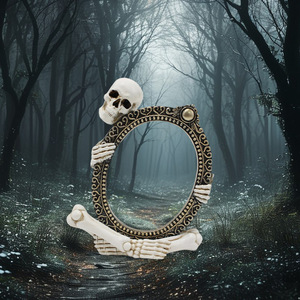 Halloween-Geisterkopf-Geschenk aus Kunstharz auf Lager für die erschreckende und dunkle Atmosphäre des Geisterfestes mit Rahmen. - Product Image 2