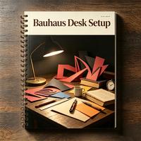 Revista de Estilo de Vida con Diseño Minimalista Bauhaus, Formas de Colores Primarios, Papel Recubierto de Tapa Dura, Impresión Offset