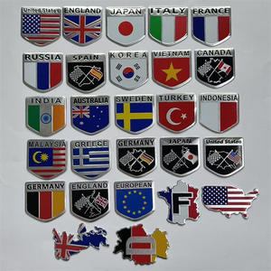 3D aleación de aluminio Italia Francia Suecia Reino Unido EE. UU. Bandera Nacional coche pegatina insignia rejilla emblemas motocicleta calcomanía decoración <span class=keywords><strong>Logo</strong></span> - Product Image 4