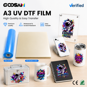 สติกเกอร์ติดฉลากแบบพิมพ์ลายใส A3 สำหรับงานอุตสาหกรรม  แบบลอกเย็น  วัสดุ PET  สำหรับเครื่องพิมพ์ UV  ใช้กับแก้ว - Product Image 1