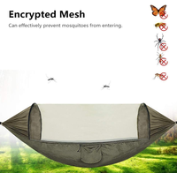 WOQI nouveau design hamac à ouverture automatique de couleur verte hamac portable 2 personnes avec filet anti-insectes