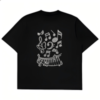 Ventes chaudes : Designs personnalisés en strass pour les amateurs de musique, transferts thermiques pour t-shirts