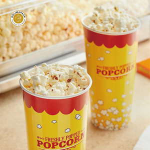 Oolimapack Hot Bán giấy bỏng ngô Bát với nắp kraft giấy tái chế Bìa bỏng ngô Đóng gói hộp - Product Image 3