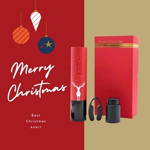 New USB Rechargeable Stainless Steel Red <b>Wine</b> Opener Customize Bottle Shaped Automatic Corkscrew Eco-Friendly Portable - Product Image 3