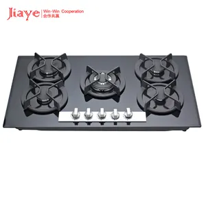 Fabricant OEM cuisinière à gaz de haute qualité 5 brûleurs Support de poêle en fonte cuisinière de cuisine intégrée cuisinière à gaz