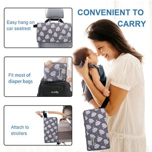 Muestra Gratis, Nuevo Tapete Cambiador de Pañales Impermeable con Diseño de Animales Personalizado, Bolsa Cambiador Portátil Plegable para Bebés, para Viajes - Product Image 2