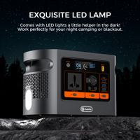 Station d'alimentation portable OEM ODM à onde sinusoïdale pure 600W, haute capacité LiFePO4, 110V/220V, pour voiture, camping et usage résidentiel, à charge rapide solaire