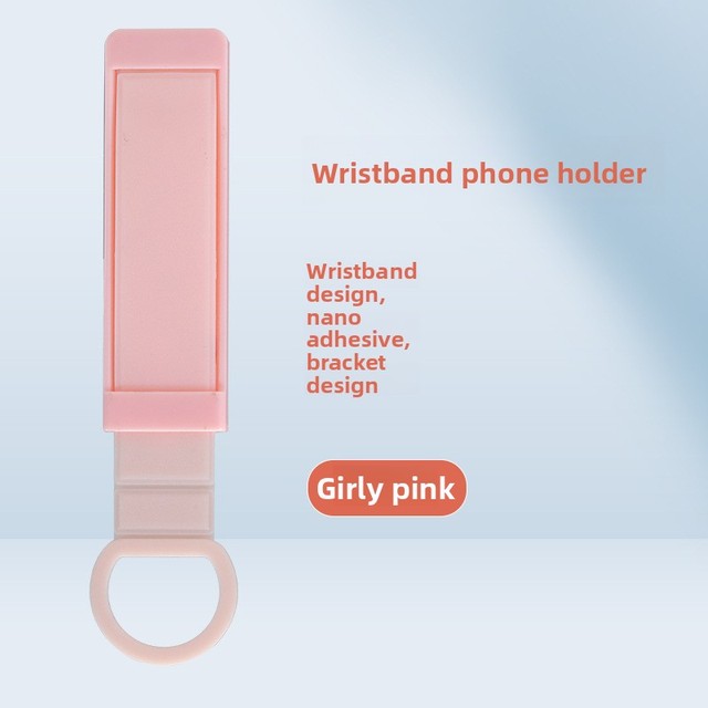 Premium Phone Grip - Elastic Phone Strap Phone Mount and Kickstand for Smartphone and Tablet - Pink