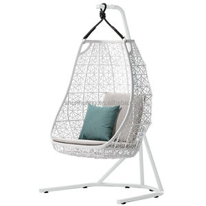 Design de mode jardin mobilier d'extérieur Patio balcon corde <span class=keywords><strong>hamac</strong></span> oeuf panier accrocher balançoire chaise pour chambre avec support - Product Image 5