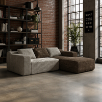 Canapé modulaire minimaliste en velours côtelé avec coussins en éponge douce pour appartement, villa, salon
