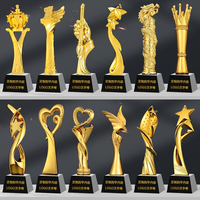 Prix de cristal haut de gamme personnalisé et trophées sportifs en or Nouveau design Coupes et médailles sportives Plaques premium