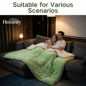 Couette matelassée de luxe Hoomly en polyester uni 150x200cm, écologique, pour chambre à coucher et <span class=keywords><strong>literie</strong></span> - Product Image 2