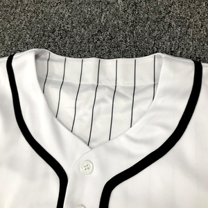 Jersey de béisbol reversible con tira de sublimación blanca en blanco bordado personalizado - Product Image 5