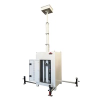 Tour de surveillance portable : Plateforme compacte de surveillance mobile, système de vidéosurveillance sans fil pour la protection des cours industrielles