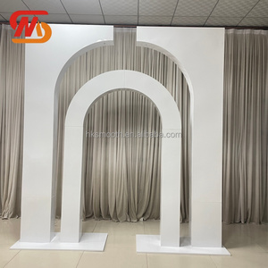 SMOOTH Factory Direct Supply White Metal Arch <b>Backdrop</b> for <b>Wedding</b> Party Ceremony Welcome Area - Product Image 1