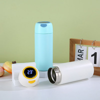 Cadeau tendance 2024 : Tasse à café réutilisable en acier inoxydable, gourde intelligente avec affichage de l'eau, thermos isotherme et chauffe-mains