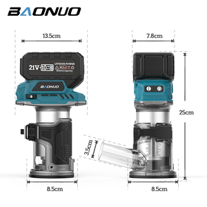 Mesin Ukir Kayu Genggam Multifungsi, Mesin Pemotong Kayu, Mesin Pembentuk Tepi Kayu, <span class=keywords><strong>Router</strong></span> Listrik Tanpa Kabel untuk Pertukangan Kayu - Product Image 3