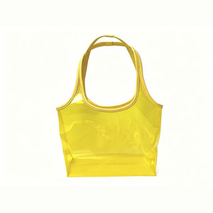 Borsa da Spiaggia in Plastica Trasparente per Donne con Logo Personalizzato, Borse Trasparenti per Ragazze, Borsa Tote in PVC Neon - Product Image 1