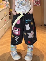 Shorts en jean pour femmes, style Shoujo, Abi Tides, Harajuku, coréen, Kpop, années 2000, denim élégant, grunge, Y2k, streetwear japonais