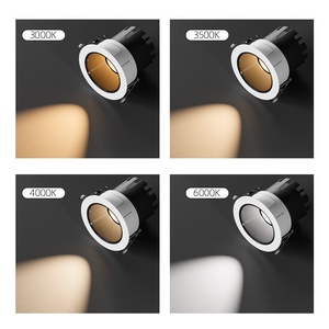 Plafonnier encastré commercial 12W noir LED, corps en aluminium, ouverture 75mm, AC110V, éclairage intérieur, garantie 3 ans, IP20 - Product Image 5