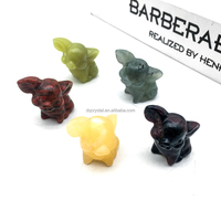 Vente en gros d'artisanat en cristal naturel, sculptures de cochons en obsidienne, mini-pierres précieuses, animaux en cristal, cochons mignons mélangés pour cadeau