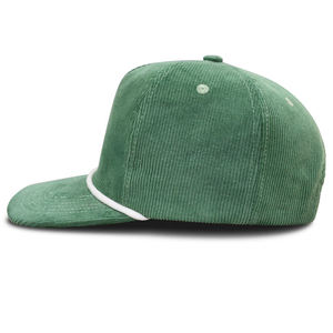 Gorra de Béisbol Deportiva Verde de 5 Paneles con Cierre a Presión, Estilo Moderno, Ajustable, de Pana Estructurada, Fabricada por un Fabricante de Gorras - Product Image 1
