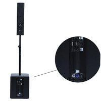 Sistema de Altavoces para DJ, Altavoz de Columna de 10x3.5 Pulgadas con Subwoofer Activo de 15 Pulgadas, Altavoces Profesionales para Conciertos e Iglesias