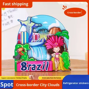 Imanes de Resina Sintética Creativos y Novedosos <span class=keywords><strong>para</strong></span> Refrigerador, Artesanías Culturales, Recuerdos de Viaje, Hechos en China, Lindos y Modernos - Product Image 2