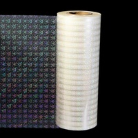 Rouleau de film de laminage thermique transparent holographique 3D en PET Bopp, 330 mm * 200 m * 25 microns