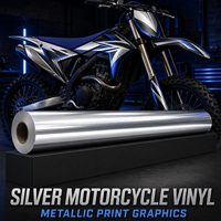 Rouleau de vinyle holographique chromé blanc premium pour autocollants de vélo personnalisés, support d'impression adhésif haute adhérence LSE