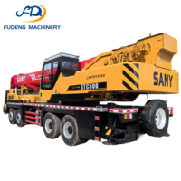 Отличное состояние, б/у автокран SANY STC500, 50 тонн, с коробкой передач, двигателем, насосом и ПЛК, продается