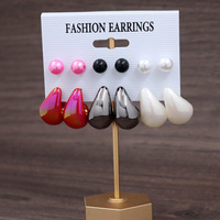 Boucles d'oreilles pendantes haut de gamme HL pour femme, tendance, multicolores, en plastique, en forme de goutte d'eau, cadeau de fête, accessoire de mode