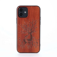 Nouvel étui de protection pour téléphone portable en bois, design luxueux, emballage en boîte pour iPhone 15 Pro Max