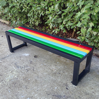 Bancs en métal modernes et durables pour l'extérieur - Banc de patio pour parcs publics, gymnases, centres commerciaux, hôpitaux et écoles
