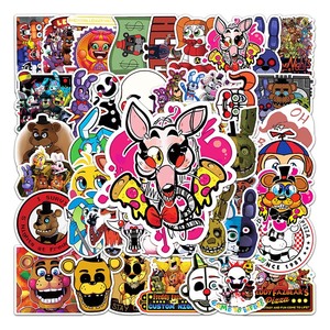 50 Pegatinas de Moda del Juego de Terror <span class=keywords><strong>Five</strong></span> Nights <span class=keywords><strong>at</strong></span> <span class=keywords><strong>Freddy</strong></span>'<span class=keywords><strong>s</strong></span> para Monopatín, Equipaje, Portátil, Teléfono, Botella, Pegatinas Decorativas - Product Image 1
